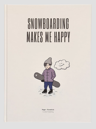 Curator Snowboarding makes me happy EN Book kuviotu
