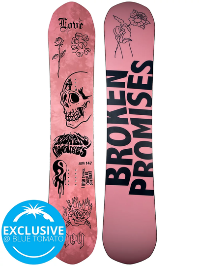 Broken Promises Love Hate 151 Snowboard kuviotu