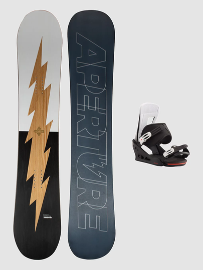 Aperture Shredder 153 + Burton Freestyle M 2023 Snowboard Set musta