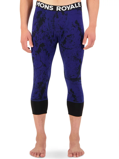 Mons Royale Merino Cascade Flex 200 3/4 Base Layer Bottoms maastokuvio