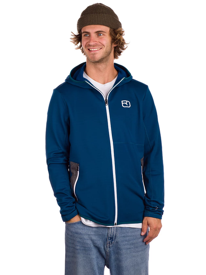 Ortovox Hooded Fleece Jacket sininen
