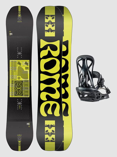 Rome Mechanic 154W + United L 2023 Snowboard Set kuviotu