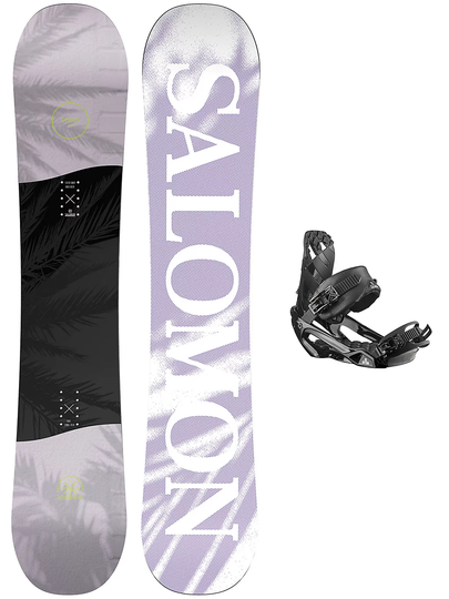 Salomon Lotus Ltd 142 + Rhythm S Snowboard Set harmaa