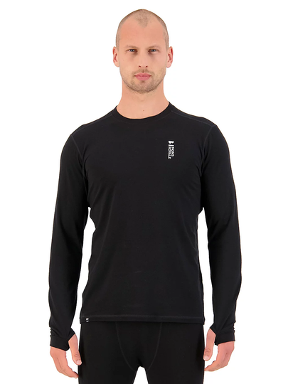 Mons Royale Merino Cascade Merino Flex 200 Base Layer Top musta