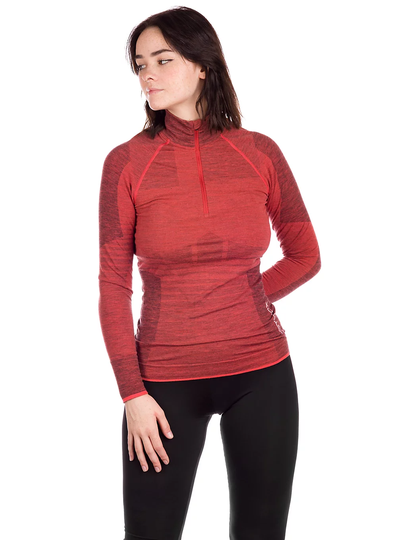 Ortovox 230 Competition Zip Neck Base Layer Top pinkki