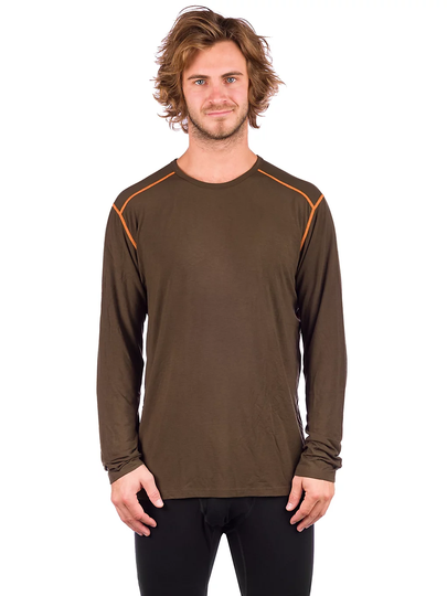 Le Bent 200 Crew Base Layer Top ruskea